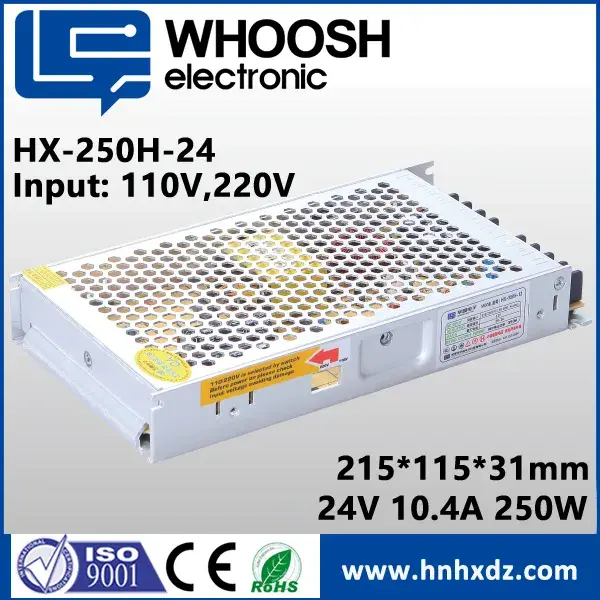 ایل ای ڈی سٹرپس لائٹنگ کے لیے SMPS DC آؤٹ پٹ 12V 20.8A 250W سلم پاور سپلائی]