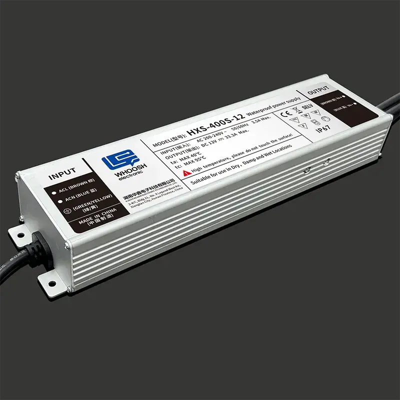 IP67 واٹر پروف 400W پاور سپلائی 20 سال کی فیکٹری آر اینڈ ڈی ڈیپارٹمنٹ کے ساتھ