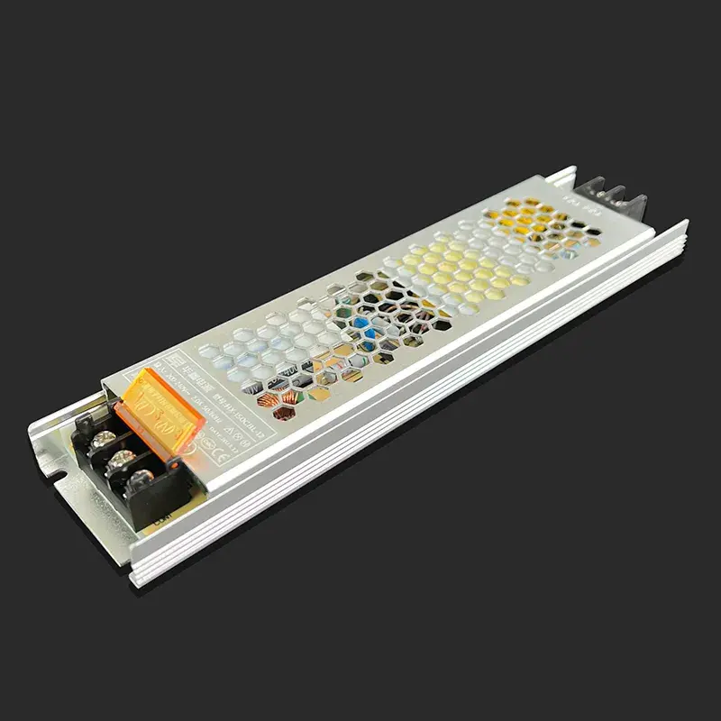 DC 12V 12.5A Light Box Power Supply 12Vdc 150 watt, Black housing Slim 12V LED Lighting power supply