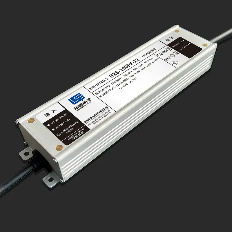 PF≥0.9 CE 12V 24V 100W waterproof power supply Top5 LED sign manufacturer in China