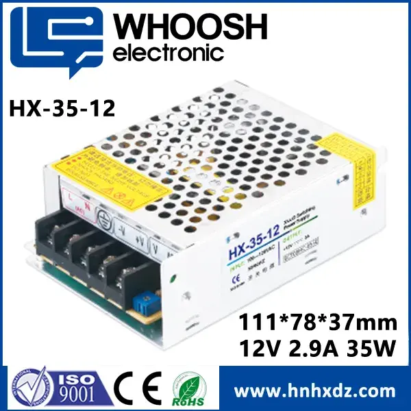 اعلی استحکام 35W 12V 24V LED پاور سپلائی SC, OV, OL تحفظات اعلی کارکردگی،